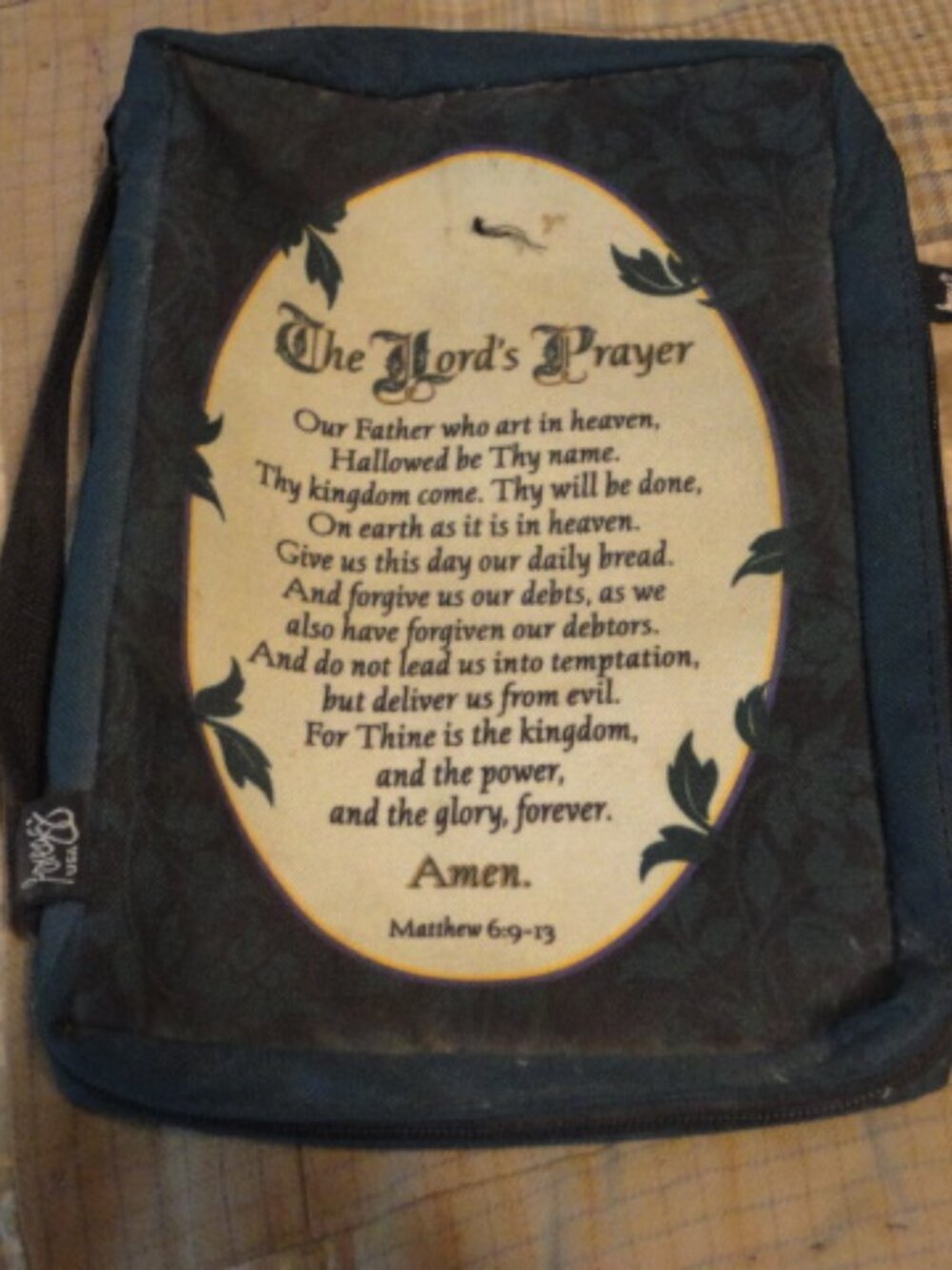 Dark Green The Lord Prayer Bible Cover